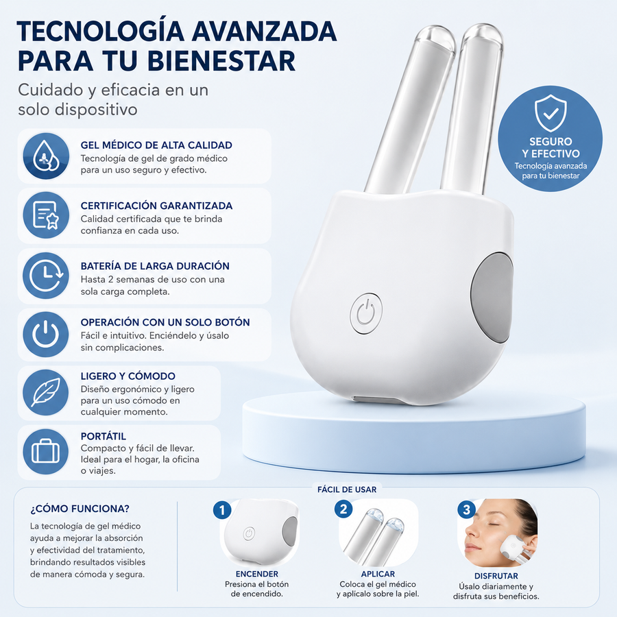 Descongestionador nasal infrarrojo, vista lateral