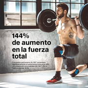 Atleta realizando entrenamiento de fuerza con Muscle Peptide 185